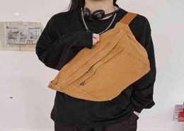 Casual Solid Fanny pack Waist Bag Large capacity Unisex Crossbody Chest Bags Waist pack Hip hop Canvas Belt Bag Phone Pack Purse 21268014