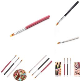 New 1Pcs Gel Art Ombre Soft Gradient Brush For Manicure Nail Polish Drawing Painting Decor Pen