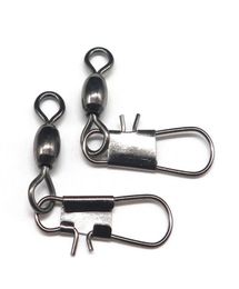 200pcslot Fishing Swivels Crane Swivel with Interlock Snap Stainless bass Carp Fishing tackle Freshwater FlyFishing Lure Connecto8398072