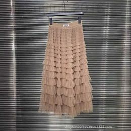 Skirts designer Mm24 Summer New Exquisite Age Reducing Fluffy Cake Skirt Sweet Half JGVU