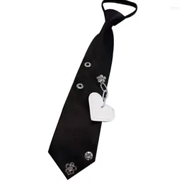 Bow Ties Dapper Girls' School Uniform Tie Pendant Necktie For Pre-tied Preepy Look