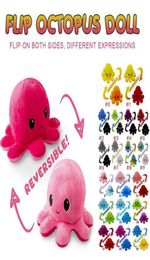 DHL Tiktok Reversible Flip Octopus Stuffed Plush Toys For Children Cute Angry Emotion Reversable Animal Plush Doll Kids Gift4546873