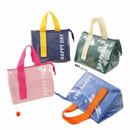 women Waterproof Insulati Lunch Bag for Kids Thermal Bag Portable Picnic Food Bento Pouch Student Dinner Ctainer Lcheras b3W6#