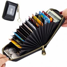 rfid Credit Card Holder, Casual Multi-compartment Wallet, Simple Zip Around Card Case i2Ca#