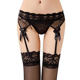 Sexy Socks Sexy Stocking Thigh High Stockings+Suspender Garter Belt Lingerie Womens Tights Pantyhos Fishnet Mesh Pantyhose Accessories 240416