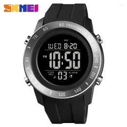 Wristwatches SKMEI 1524 Big Dial Digital Watch For Men Sports Waterproof Military Countdown Mens Stopwatch Clock Montre Homme