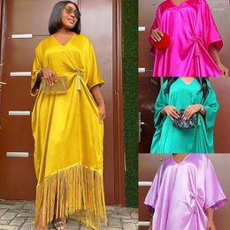 Ethnic Clothing Women Eid Muslim Dress Batwing Sleeve Party Dresses Patchwork Kaftan Dubai Vestidos Arab Long Robe Solid Loose Abaya V Neck