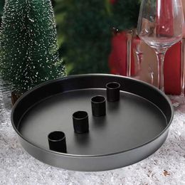 Candle Holders Rustic Holder Festive Elegant Metal Candlestick Tray With Magnetic For Wedding Party Dining