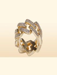 Mens Jewellery Ring Hip Hop Jewelries Iced Out Gold Rings Luxury Golden Plated Fashion BlingBling Rings28752735444