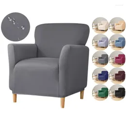 Chair Covers Spandex Tub Cover Solid Color Stretch Club Armchair Slipcovers Elastic Single Sofa Living Room Bar Counter El