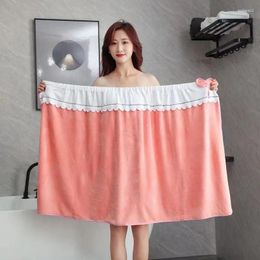 Towel 2pcs/set Sauna Clothes Beach Spa Bathrobes Absorbent Fast Drying Bath Skirt Hair Cap Portable Microfiber Boob Tube Top