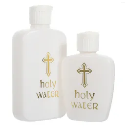 Vases 2pcs Holy Water Bottle Catholic Prop Refillable Plastic Holder