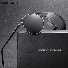 Sunglasses Luxury Mens Polarised Sunglasses Driving Sun Glasses For Men Women Brand Designer Male Vintage Black Pilot Sunglasses UV400 240416