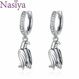 Dangle Earrings Little Bird 925 Sterling Silver Drop For Women Vintage Jewelry Wedding Engagement Hoop Gifts