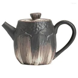 Teaware Sets Vintage Teapot Relief Lotus Seedpod Handle Pot Hand Ewer Tea Set Stoare Small Size Single Teakettle