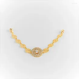 Link Bracelets Women's Accessories Gold Plated Ring Cutout Micro Set Zircon Fashion Jewelry Bracelet