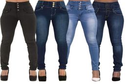 Women Black Jeans Push Up Pencil Denim Pants Ladies Vintage High Waist Jeans Casual Stretch Skinny Mom Jean Slim Femme Plus Size1747848
