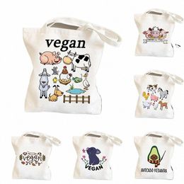 vegan Shop Bag Handbag Eco Bolsas De Tela Shopper Grocery Reusable Bag Tote String Bolsas Reutilizables Woven Grab B8Fe#