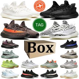 with box yeezy 350 V2 kanye west running shoes for men women Onyx Bone Salt Dazzling Blue Slate Desert Sage Tail Light Zyon mens trainer