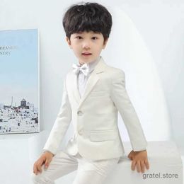 Suits Children Formal Photography Suit Flower Boys Blazer Tuxedo Dress Teen Wedding Costume Kids Coat Pants Shirt 3Pcs Baptism Clothes