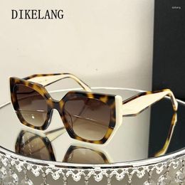 Sunglasses 2024 Brand Designer Women's Irregular Square Men's Retro Modern Cat Eye Fashion Sunshade