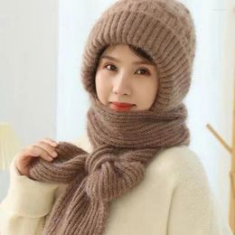 Scarves Padded And Thickened Hooded Scarf One-piece Hat Warm Squirrel Fleece Wind Snow