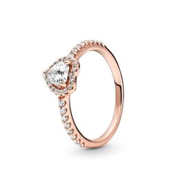 925 Sterling Silver RINGS Cubic Zircon For P Fashion Ring Valentines Day Rose Gold Wedding Ring Women With Original box2444468