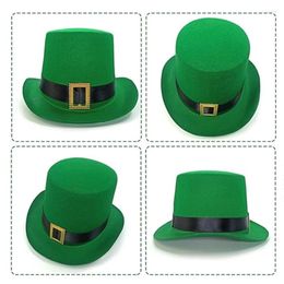 Berets Green Carnivals Irish Patricks Day Hat National Decors Flat Top Adult Unisex Party