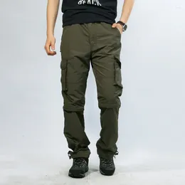 Men's Pants MRMT 2024 Brand Spring Trousers Detachable Casual Quick-drying For Male Solid Color Tooling Long Trouser