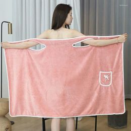 Towel Wearable Bath Towels Superfine Fibre Soft Absorbent Chic For Autumn Winter El Home Bathroom Gifts Women Bathrobe
