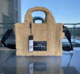 The Totes mj Designer Women bags Mojie Teddy Bear Wool Crossbody Shopping Bag Winter Letter Casual Handheld Shoulder Handbags8762735