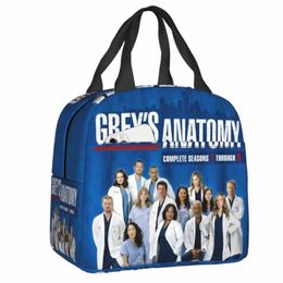 carto Greys Anatomy Quote Collage Insulated Lunch Bag Reusable Thermal Cooler Insulated Lunch Box For Women Picnic Tote Bags B6CK#