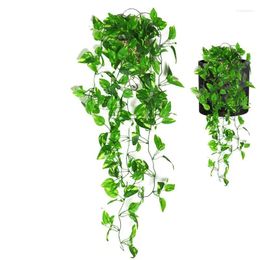 Decorative Flowers 3.6ft Realistic Faux Hanging Plants Long Lasting Greenery Maintenance-Free Decor Home Room Wall Decoration