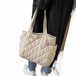 women Down Satchel Bag Padded Hobo Handbag Sling Bag Large Capacity Diamd Quilted Tote Bag Padding Shoulder Shop j2FH#