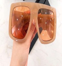 Nude Oversize Sunglasses for Women Power Sun Glasses Ladies Fashion Sunglasses UV400 Protection with box9579246