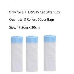Pet Cat Poop Bags Drawstring Clre for LITTERPETS Automatic Litter Box Clean Pets Supplies ONLY GARBAGE BAGS 24 Rollers 240415