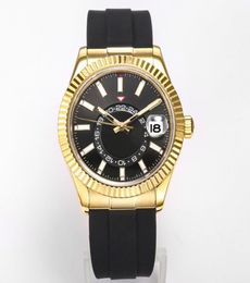 Mans Watch 42mm Automatic Mechanical WristWatches Business Waterproof WristWatch Rubber Montre De Luxe Watches for Men6550960