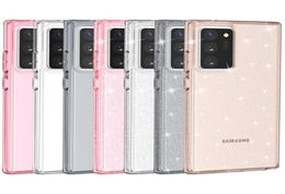 Shiny Rugged Hybrid TPU PC Glitter Powder Shockproof Clear Armour Cases For iPhone 12 11 Pro XR XS MAX X 8 7 6 Plus Samsung S20 Not6129616