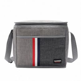 sanne 9L Waterproof Denim Lunch Bag Insulated With Aluminum Film Inside Outdoor Picnic Thermal Lunch Box for Food CL802-31 M4lm#