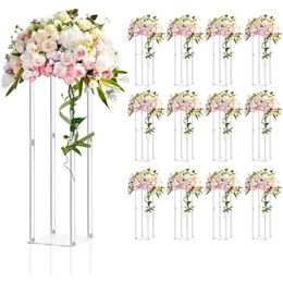 Vases 12 Pieces Tall Acrylic Vase Wedding Centrepieces Clear Flower Home Decorations Room Decor Decoration Garden