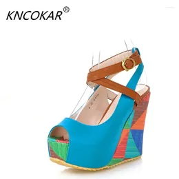 Dress Shoes Spring And Summer Wedges Sandals Ultra High Heels Platform Female Open Toe Shallow Mouth
