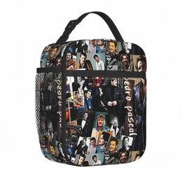 pedro Pascal Collage Insulated Lunch Bag Large Actor Lunch Ctainer Cooler Bag Tote Lunch Box Office Travel Girl Boy F8ss#