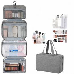 travel Waterproof Folding Dry and Wet Separati Toiletry Bag Cosmetic Storage Bag Large Capacity Cosmetic Bag i3Mx#