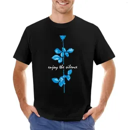 Men's Polos Enjoy The Silence - Blue T-Shirt Oversizeds Oversized T Shirts For Men Graphic