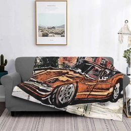 Blankets Bude A Wet Day Creative Design Comfortable Warm Flannel Blanket Mg Mgb Morris Garages Classic Car Vintage Vehicle Mgbgt Summer