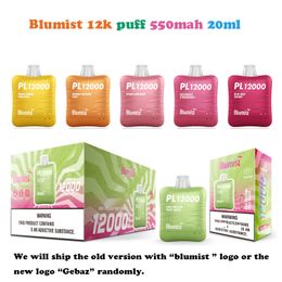 Puff 12k puff vape 12000 vape 12k disposable vaper 550mah e cigarettes 20ml prefilled pod Puffs blumist 12000