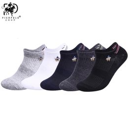 5 pairslot summer Mesh Breathable Cotton Socks For Men Black White Pure Colour Sport Men Socks Thin Style Sokken PIER POLO 2019 CJ3683079