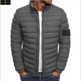 stone jacket island Men s Down Parkas Winter Jacket Thin And Light Comfortable Windproof Stand up Collar Warm Jackets Slim quality Brand Coat q74