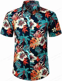 Men's Casual Shirts Hawaii Floral Mens For Man Clothing Cuba Vocation Streetwear Lapel Beach Camisas Camping Fishing Y2k Tropical Blouse 24416