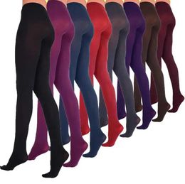 Sexy Socks Ladies Girls Fashion Satin velvet Opaque Tights pantyhose 80 DENIER with back panel gusset 240416